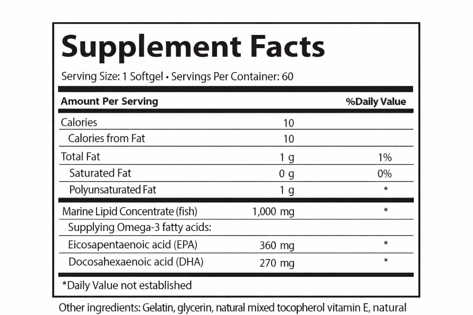 MARINE FISH OIL contents